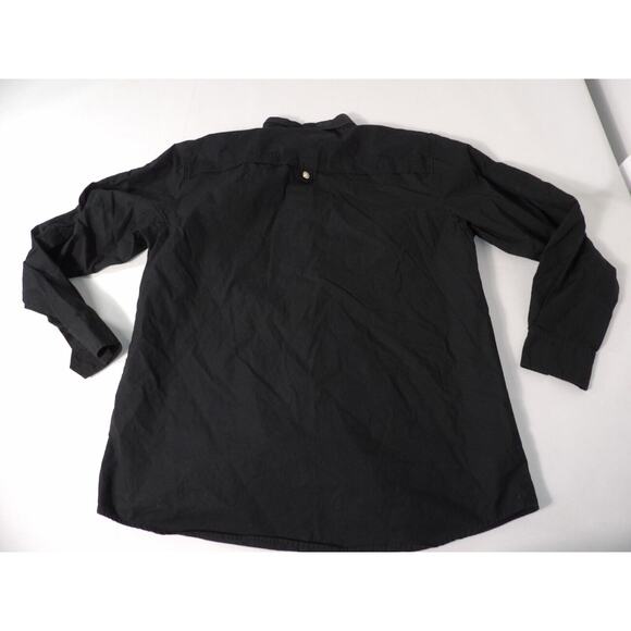 Vintage Russo Spirit 2XL Mens Shirt Button Up Black Silver Buttons Y2K READ - Picture 9 of 9